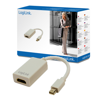 Pilt Logilink | Grey | Mini DisplayPort | HDMI A | Adapter Mini DisplayPort to HDMI with Audio: | 0.1 m