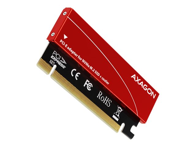 Pilt AXAGON PCI-Express x16 internal adapter to connect an NVMe M.2 SSD to a desktop | PCEM2-S