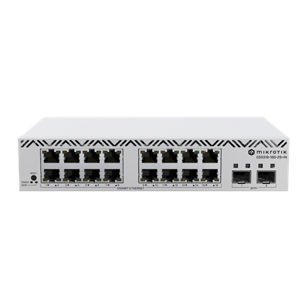 Pilt MikroTik Cloud Smart Switch with SwitchOS desktop case | CSS318-16G-2S+IN