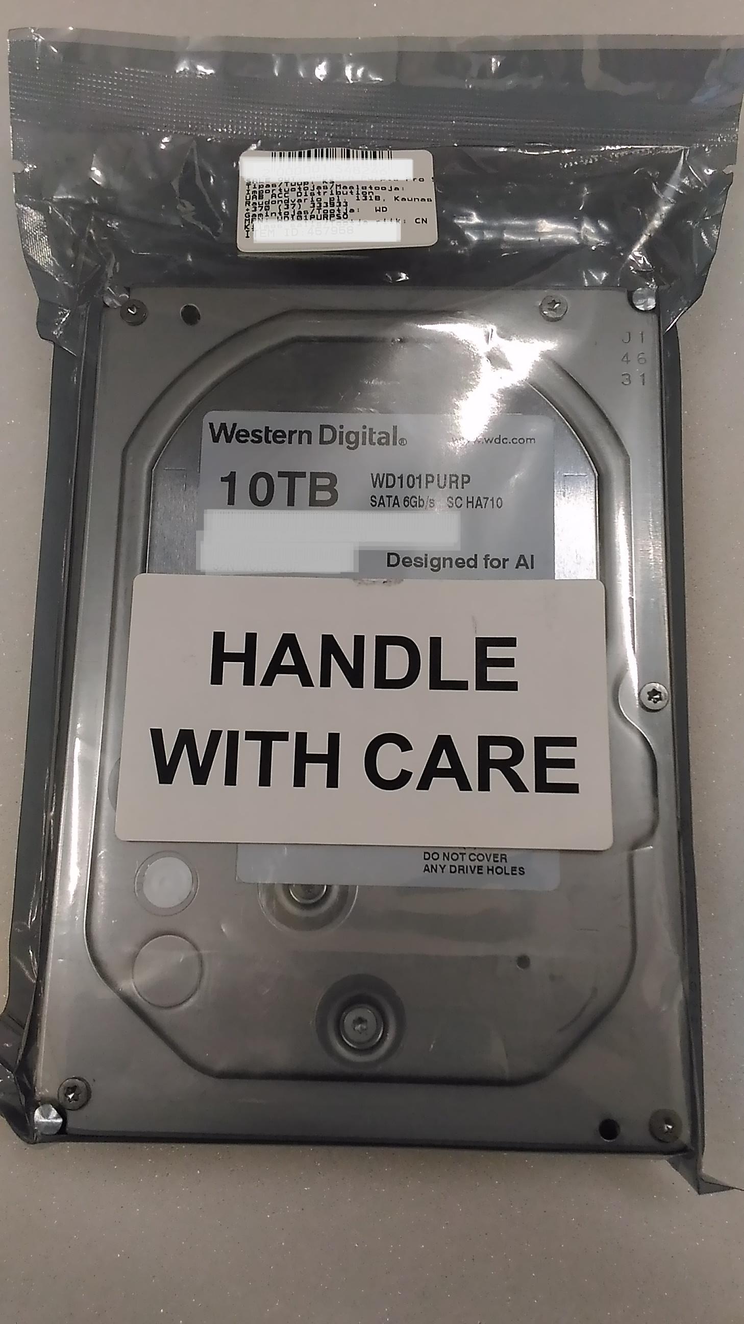 Pilt SALE OUT.  | Western Digital | Hard Drive | Purple Pro Surveillance | 7200 RPM | 10000 GB | REFURBISHED