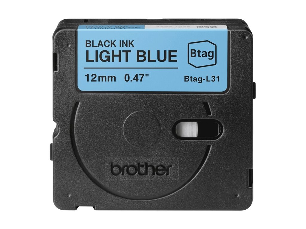 Pilt Brother BTAG-L31 | Black on Light Blue | Btag