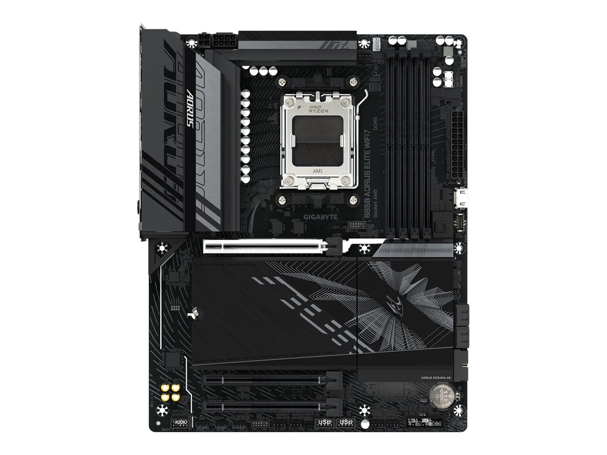 Pilt Gigabyte B850 A ELITE WF7 | Processor family AMD | Processor socket AM5 | DDR5 | Supported hard disk drive interfaces SATA, M.2 | Number of SATA connectors 4