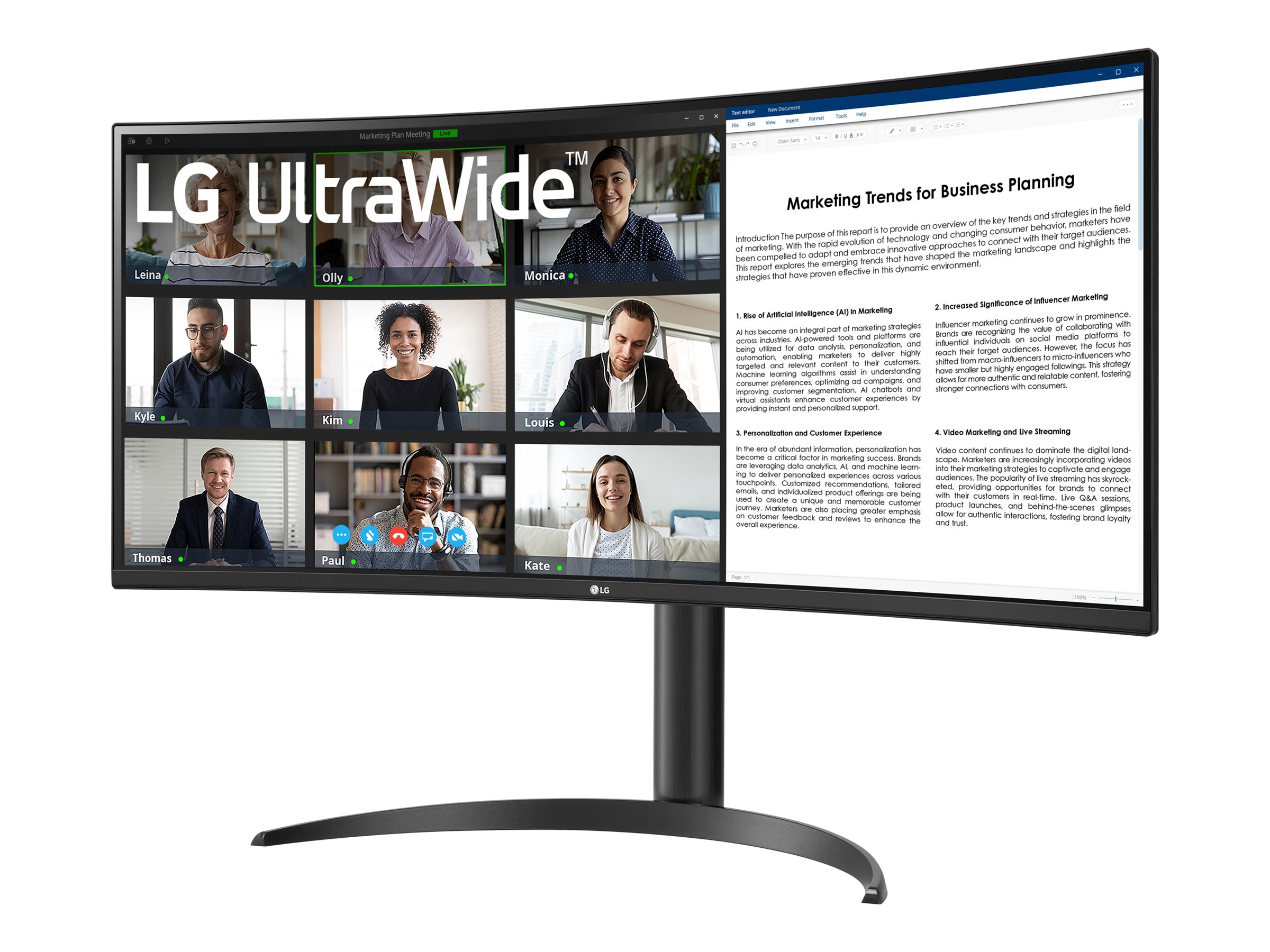 Pilt LG 34WR55QK-B | 34 " | VA | 21:9 | 100 Hz | 5 ms | 3440 x 1440 pixels | 300 cd/m² | HDMI ports quantity 2 | Warranty 24 month(s)