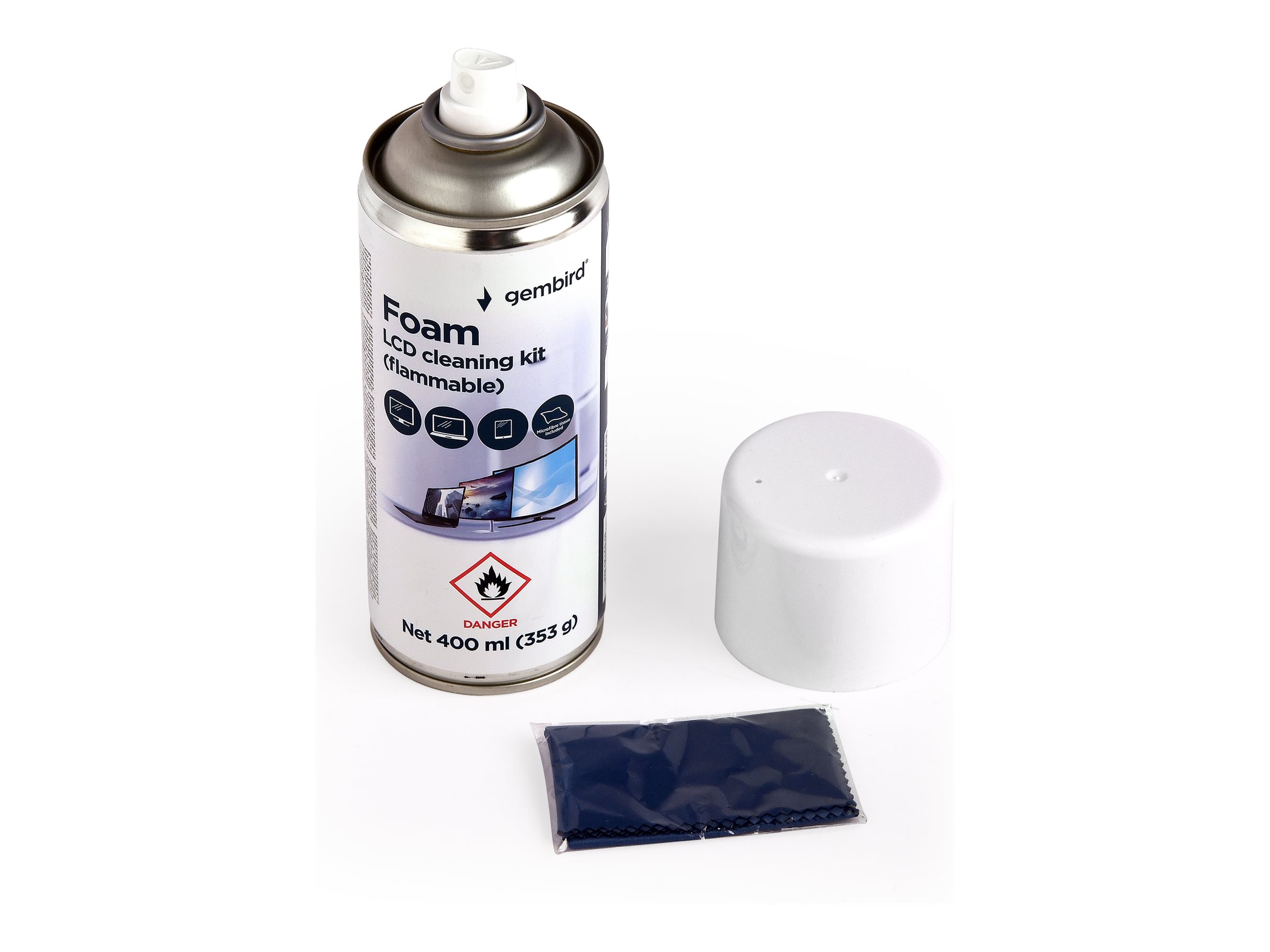 Pilt Gembird Foam LCD Cleaning Kit | CK-LCD-08 | Foam Cleaner for LCD / TFT screens | 400 ml