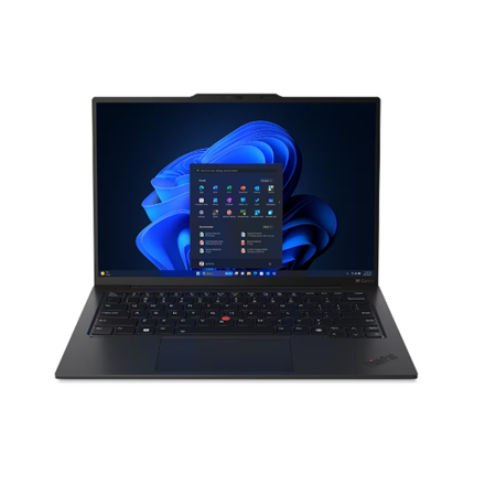 Pilt Lenovo ThinkPad X1 Carbon | Black | 14 " | IPS | WUXGA | 1920 x 1200 pixels | Anti-glare | Intel Core U7 | 155U | 32 GB | Soldered LPDDR5x | Solid-state drive capacity 1000 GB | Intel Graphics | Windows 11 Pro | 802.11ax | Bluetooth version 5.3 | LTE Upgradable | Keyboard language English | Keyboard backlit | Warranty 36 month(s) | Battery warranty 12 month(s)
