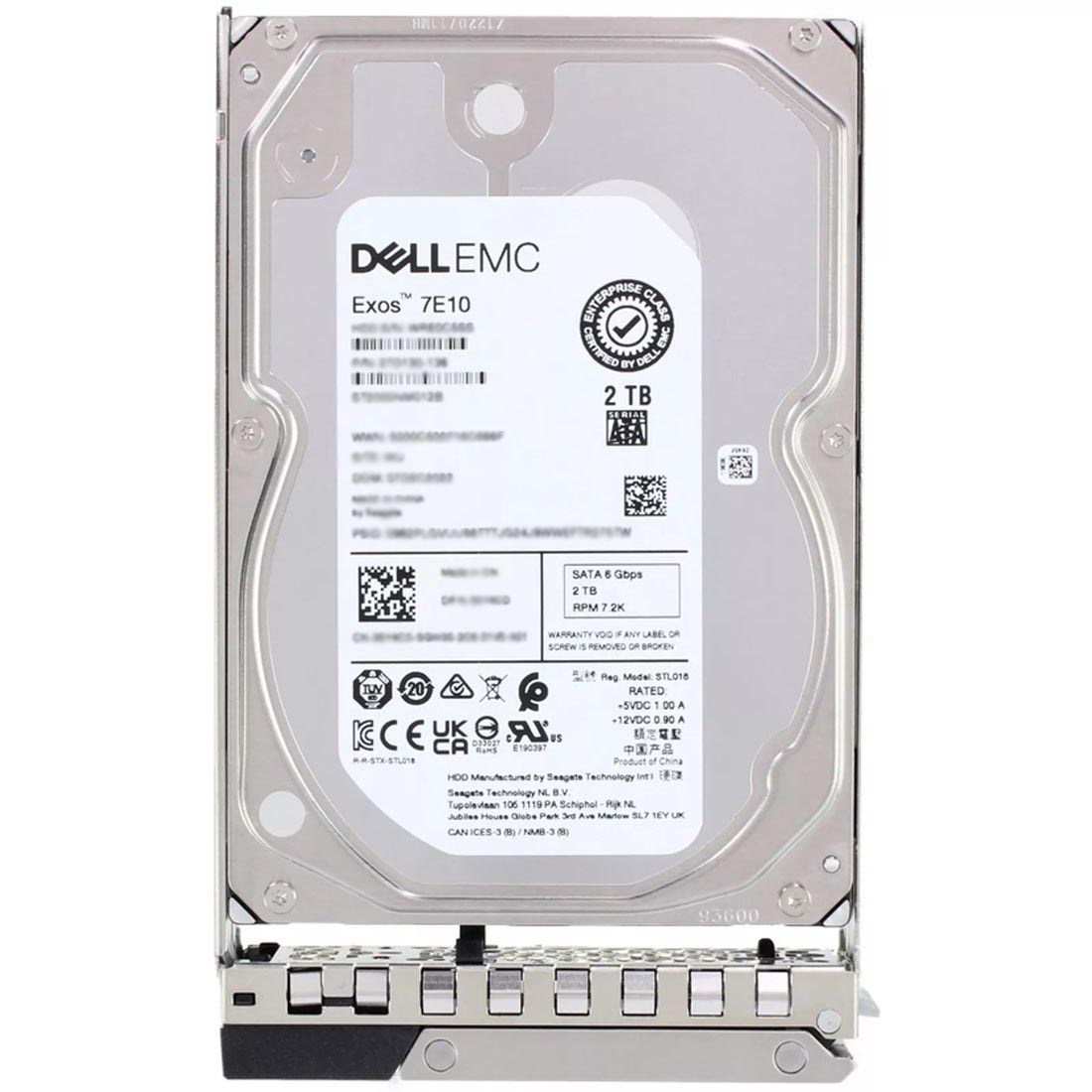 Pilt Dell | HDD 3.5" / 2TB / 7.2k / SATA / 6Gb / 512n / Hot-plug / 15G Rx50 | 7200 RPM | 2000 GB