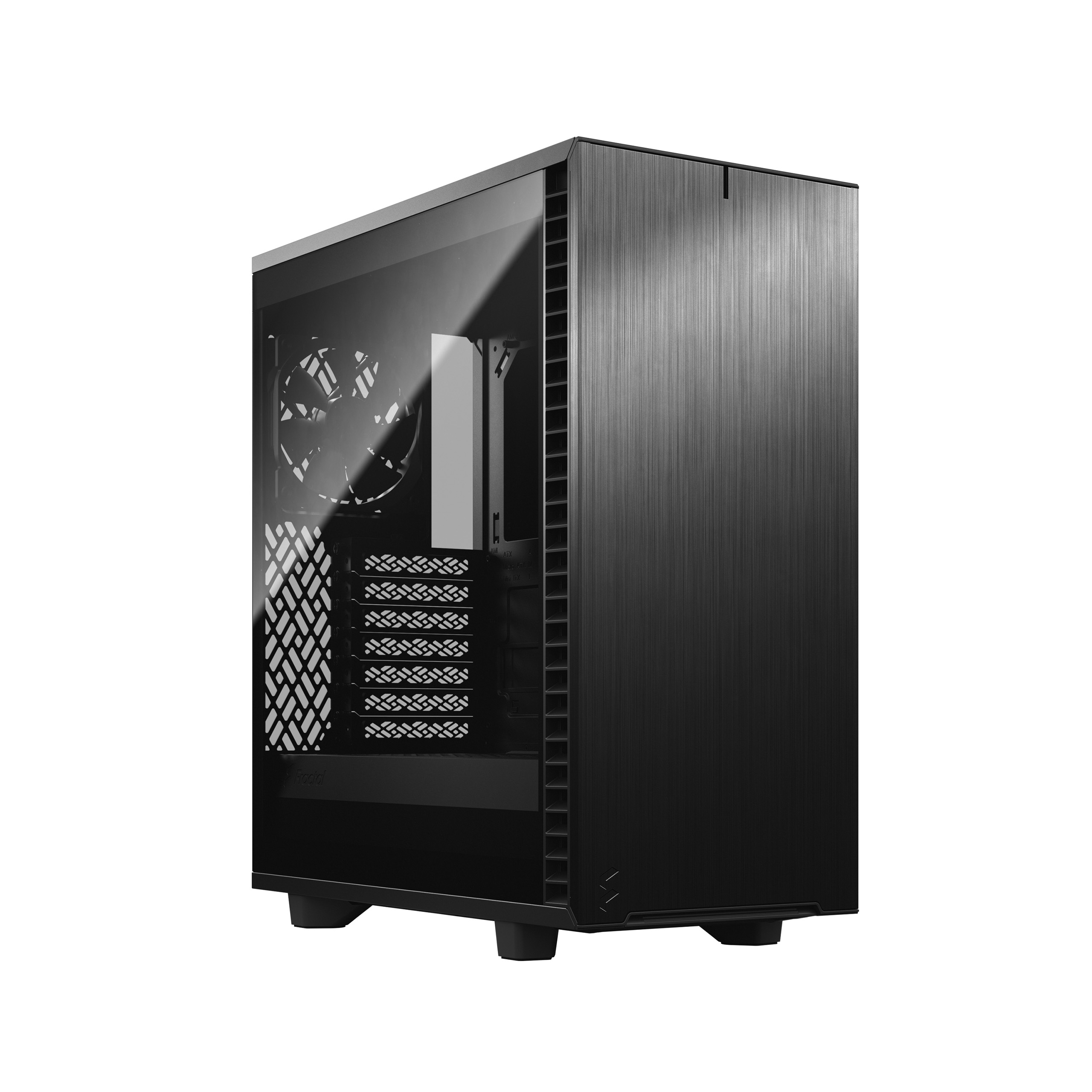 Pilt Fractal Design | Define 7 Compact Dark Tempered Glass | Side window | Black | ATX | Power supply included No | ATX