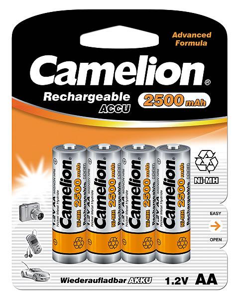 Pilt Camelion | AA/HR6 | 2500 mAh | Rechargeable Batteries Ni-MH | 4 pc(s)