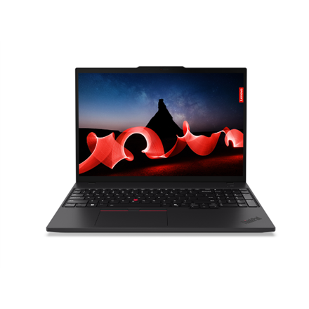Pilt Lenovo ThinkPad T16 | Black | 16 " | IPS | WUXGA | 1920 x 1200 pixels | Anti-glare | Intel Core U7 | 155U | 32 GB | SO-DIMM DDR5 | Solid-state drive capacity 1000 GB | Intel Graphics | Windows 11 Pro | 802.11ax | Bluetooth version 5.3 | LTE Upgradable | Keyboard language Nordic | Keyboard backlit | Warranty 36 month(s) | Battery warranty 12 month(s)