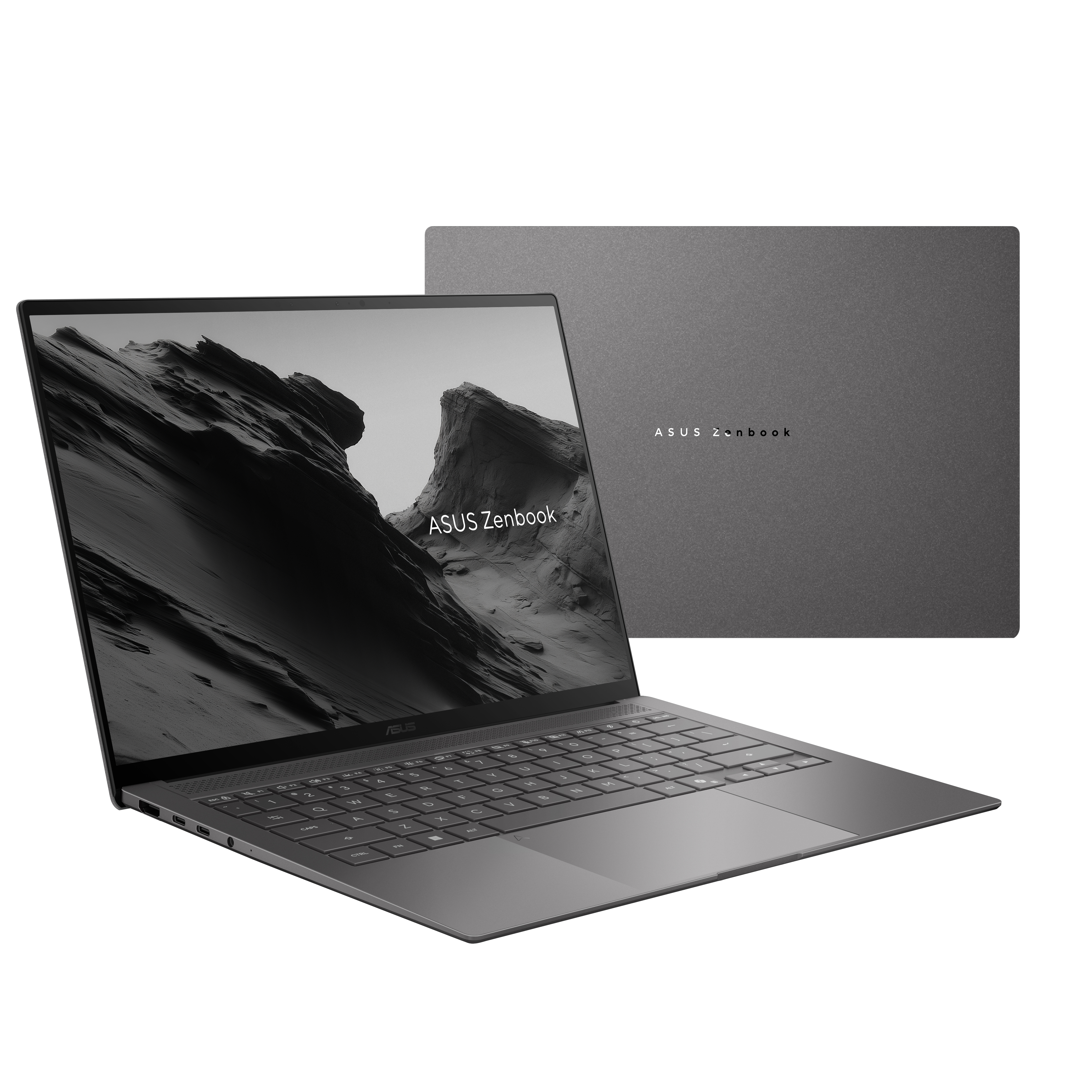 Pilt Asus Zenbook S14 UX5406AA-SU052W | Antrim Gray | 14 " | OLED | Touchscreen | 3K | 2880 x 1800 pixels | 120 Hz | Glossy | Intel Core Ultra 9 | 368H | 32 GB | LPDDR5X | Solid-state drive capacity 1000 GB | Intel Graphics | Windows 11 Home | 802.11be | Bluetooth version 6.0 | Keyboard language US international | Keyboard backlit | Warranty 24 month(s) | Battery warranty 12 month(s)