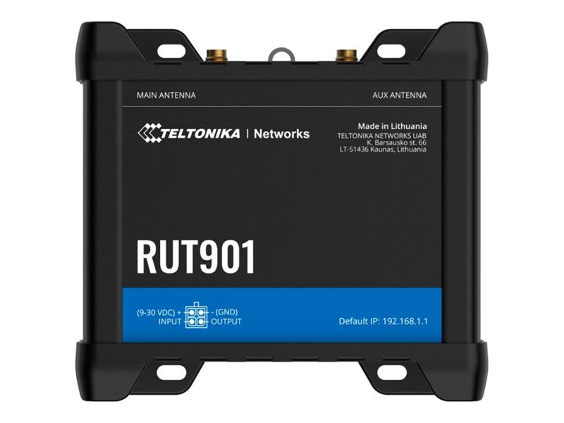 Pilt LTE CAT 4 Router | RUT901 | 802.11n | 10/100 Mbit/s | Ethernet LAN (RJ-45) ports 4 | Mesh Support No | MU-MiMO No | 4G