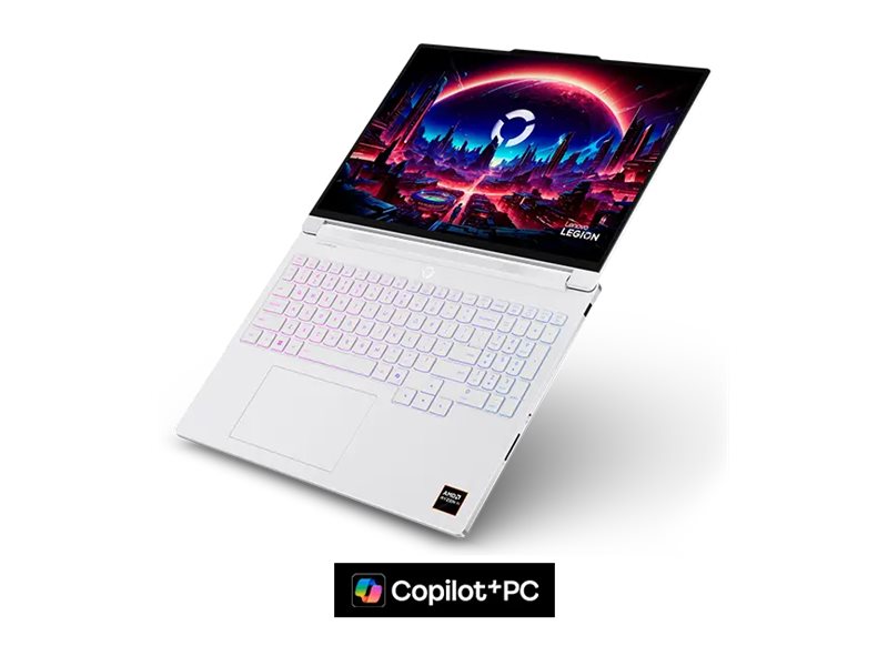 Pilt Lenovo Legion 7 16AGP11 AMD | Glacier White | 16 " | OLED | WQXGA | 2560 x 1600 pixels | Glossy | AMD Ryzen AI 7 | 450 | 32 GB | Soldered LPDDR5X | Solid-state drive capacity 1000 GB | NVIDIA GeForce RTX 5060 | GDDR7 | 8 GB | Windows Home 11 | 802.11be | Bluetooth version 5.4 | Keyboard language English | Keyboard backlit | Warranty 24 month(s) | Battery warranty 12 month(s)