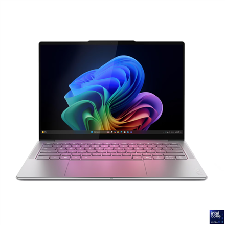 Pilt Lenovo Yoga Slim 7 14ILL10 Intel | Luna Grey | 14 " | OLED | WUXGA | 1920 x 1200 pixels | Glossy | Intel Core Ultra 7 | 256V | 16 GB | Soldered LPDDR5X | Solid-state drive capacity 512 GB | Intel Arc Graphics 140V | Windows 11 Home | 802.11be | Bluetooth version 5.4 | Keyboard language English | Keyboard backlit | Warranty 24 month(s) | Battery warranty 12 month(s)