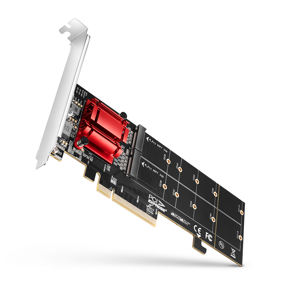 Pilt AXAGON PCIe 2x NVMe M.2 Controller | PCEM2-ND