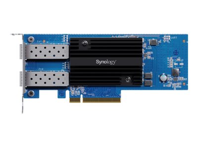 Pilt Synology E25G30-F2 Dual-port 25GbE SFP28 add-in card designed to accelerate bandwidth-intensive workflows | Synology E25G30-F2 | 25 GT/s | PCIe 3.0 x8