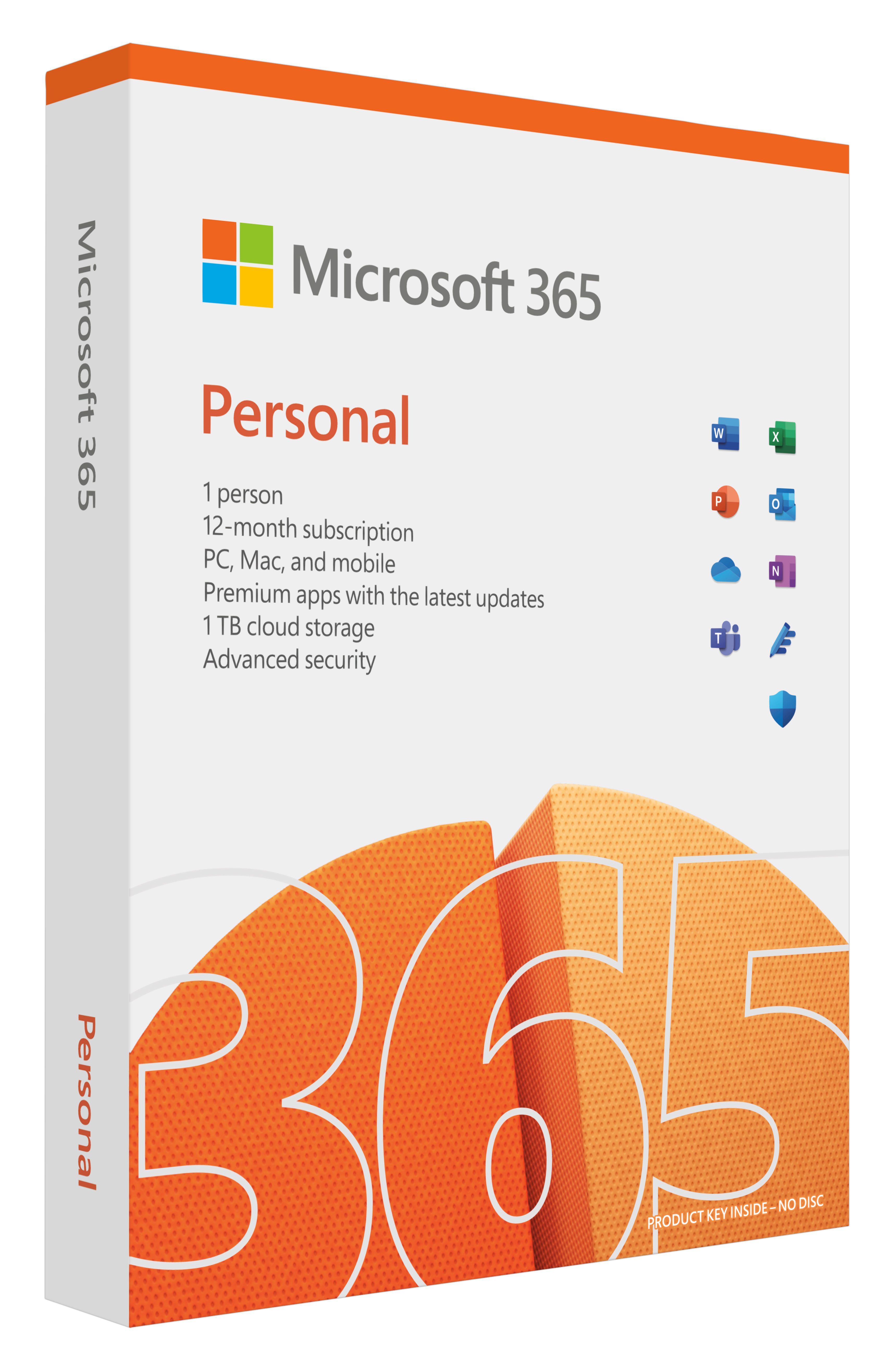 Pilt Microsoft | 365 Personal | QQ2-01897 | M365 Personal | FPP | License term 1 year(s) | English | EuroZone Medialess