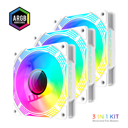 Pilt Gamemax Case Fan | KF300R WH | White