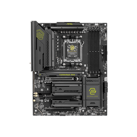 Pilt MSI MAG B850 TOMAHAWK MAX WIFI | Processor family AMD | Processor socket AM5 | DDR5 | Supported hard disk drive interfaces SATA, M.2 | Number of SATA connectors 4