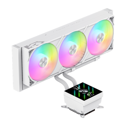 Pilt Gamemax CPU Liquid Cooler | GLACIER 360 LCD WH | White