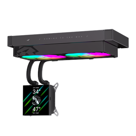 Pilt Gamemax CPU Liquid Cooler | GLACIER 240 LCD BK | Black