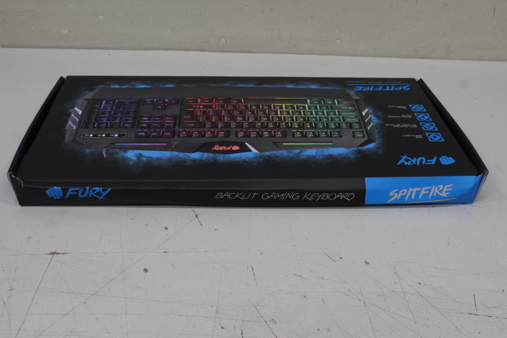 Pilt SALE OUT. FURY Spitfire Gaming Keyboard, US Layout, Wired, Black DAMAGED PACKAGING | Fury | Gaming Keyboard | Spitfire | Gaming | Wired | US | DAMAGED PACKAGING | 1.8 m | Black | USB 2.0