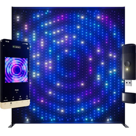 Pilt Twinkly|Lightwall Smart LED Backdrop Wall 2.6 x 2.7 m|RGB, 16.8 million colors