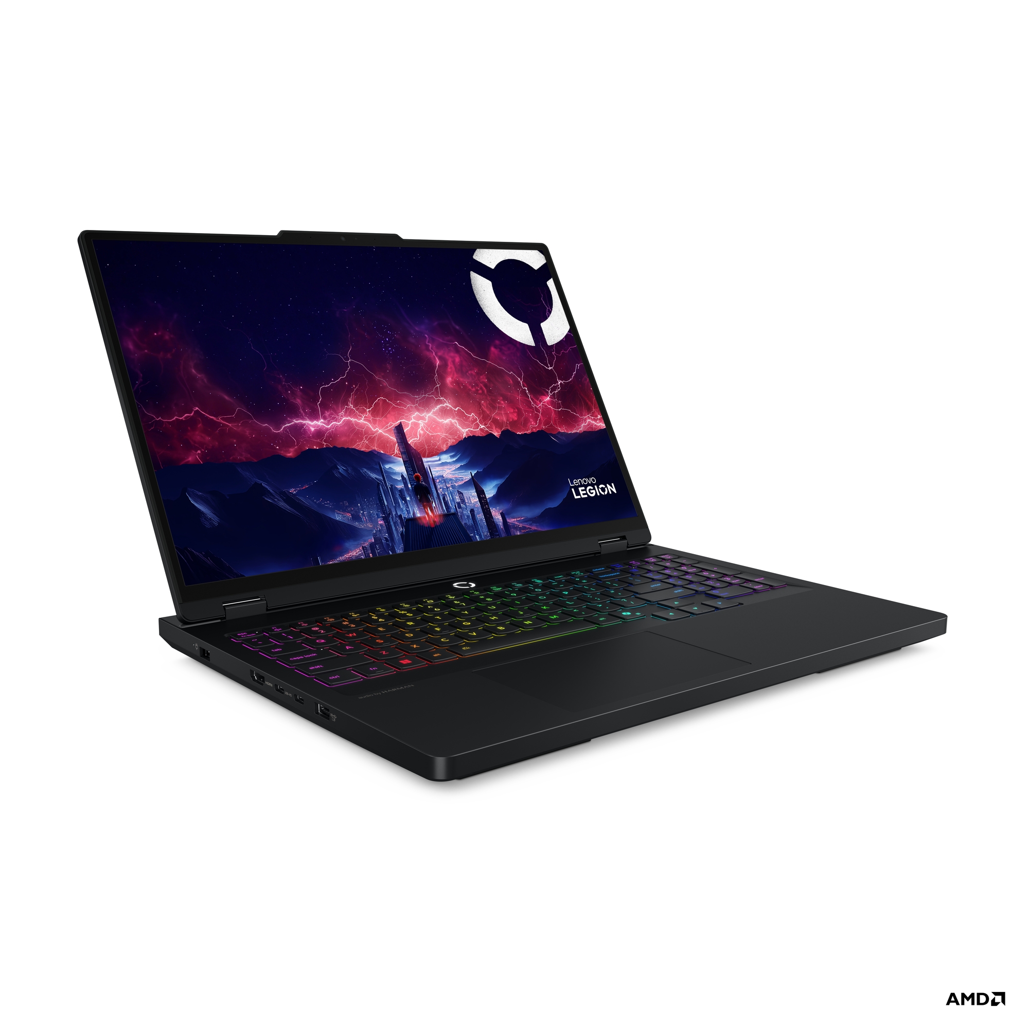 Pilt Lenovo Legion Pro 5 16AFR10 | Eclipse Black | 16 " | OLED | WQXGA | 2560 x 1600 pixels | 165 Hz | Glossy | AMD Ryzen 9 | 9955HX | 32 (2x16GB) GB | SO-DIMM DDR5 | Solid-state drive capacity 1000 GB | NVIDIA GeForce RTX 5070 | GDDR7 | 8 GB | Windows 11 Home | 802.11be | Bluetooth version 5.4 | Keyboard language US international | Keyboard backlit | Warranty 24 month(s) | Battery warranty 12 month(s)