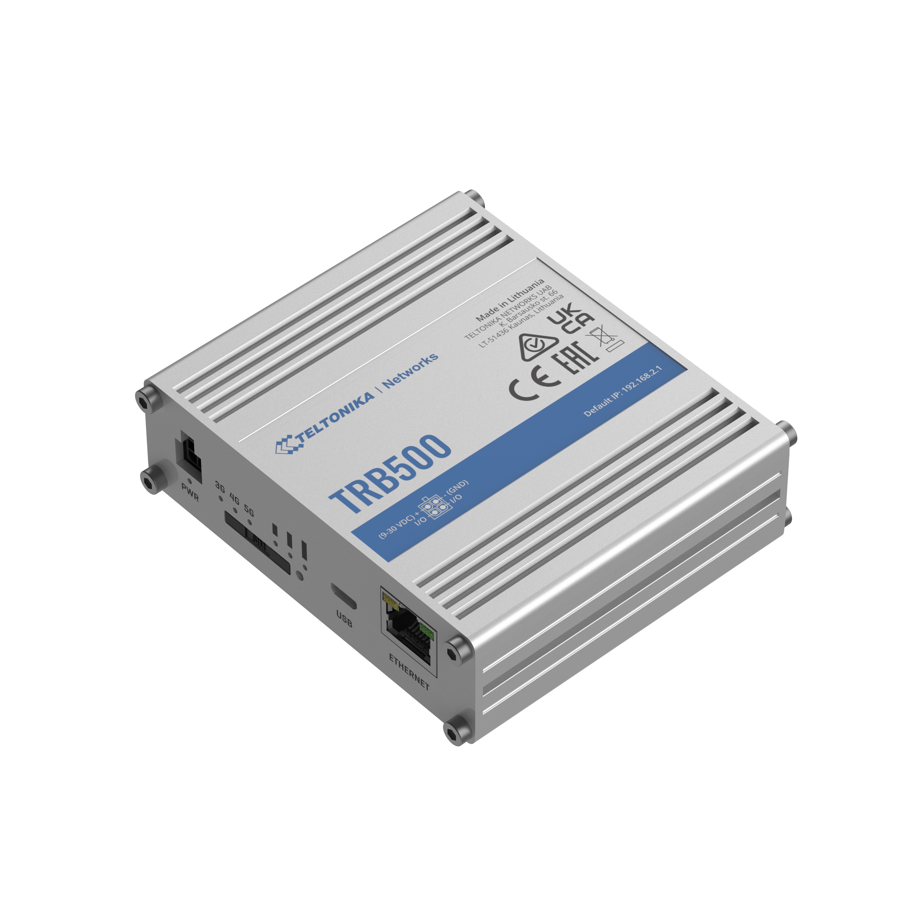 Pilt Industrial 5G Gateway | TRB500 | No Wi-Fi | 10/100/1000 Mbps Mbit/s | Ethernet LAN (RJ-45) ports 1 | Mesh Support No | MU-MiMO Yes | Antenna type SMA for Mobile