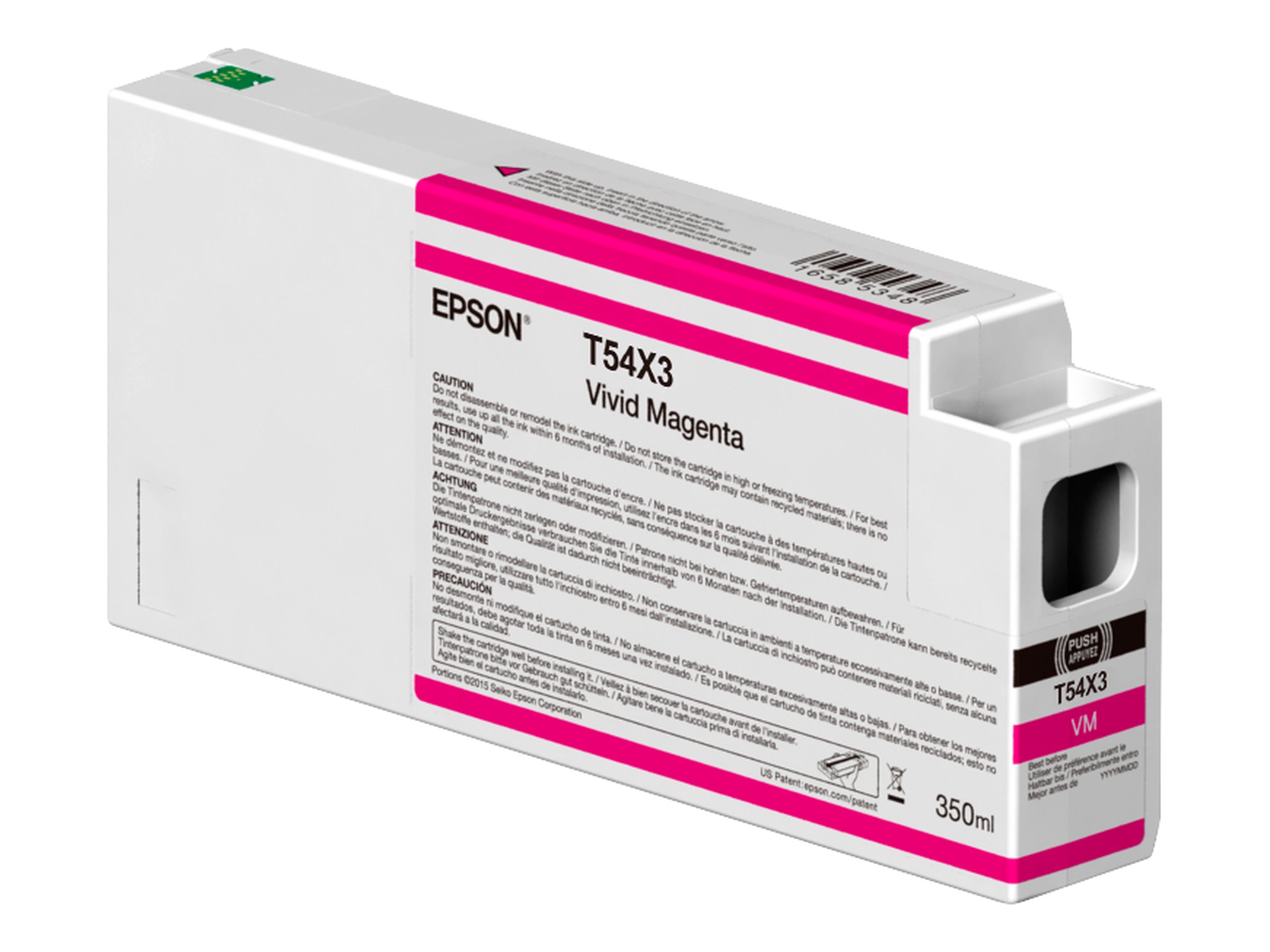 Pilt Epson Singlepack T54X30N UltraChrome HDX/HD 350ml Vivid Magenta | Epson C13T54X30N | Epson UltraChrome HDX / Ultrachrome HD | Vivid magenta