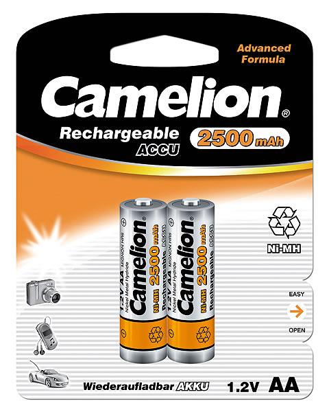 Pilt Camelion | AA/HR6 | 2500 mAh | Rechargeable Batteries Ni-MH | 2 pc(s)