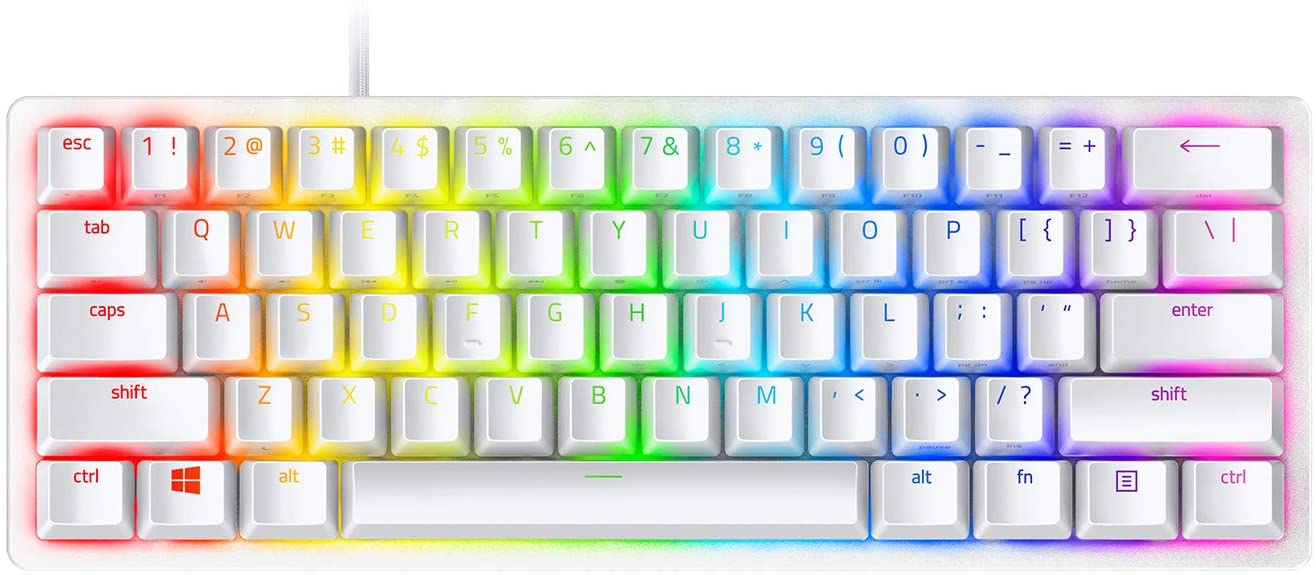 Pilt Razer | Huntsman Mini | Gaming keyboard | RGB LED light | US | Mercury White | Wired