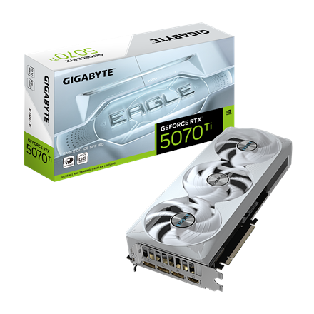 Pilt Gigabyte GeForce RTX 5070 Ti EAGLE OC ICE SFF 16G | NVIDIA | 16 GB | GeForce RTX 5070 Ti | GDDR7 | HDMI ports quantity 1 | PCI-E 5.0