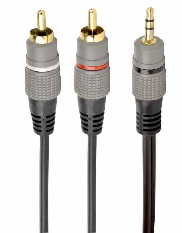Pilt Cablexpert 3.5 mm stereo plug to 2xRCA plugs, gold-plated connectors, 1.5 | CCA-352-1.5M