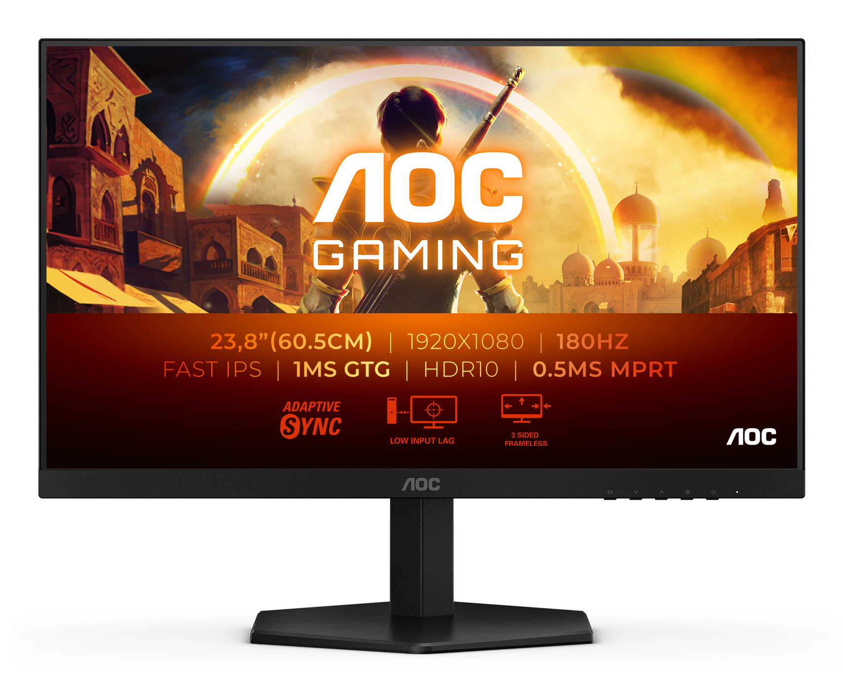 Pilt AOC | 24G42E | 24 " | IPS | FHD | 16:9 | 180 Hz | 1 ms | 1920 x 1080 pixels | 300 cd/m² | HDMI ports quantity 1 | Black