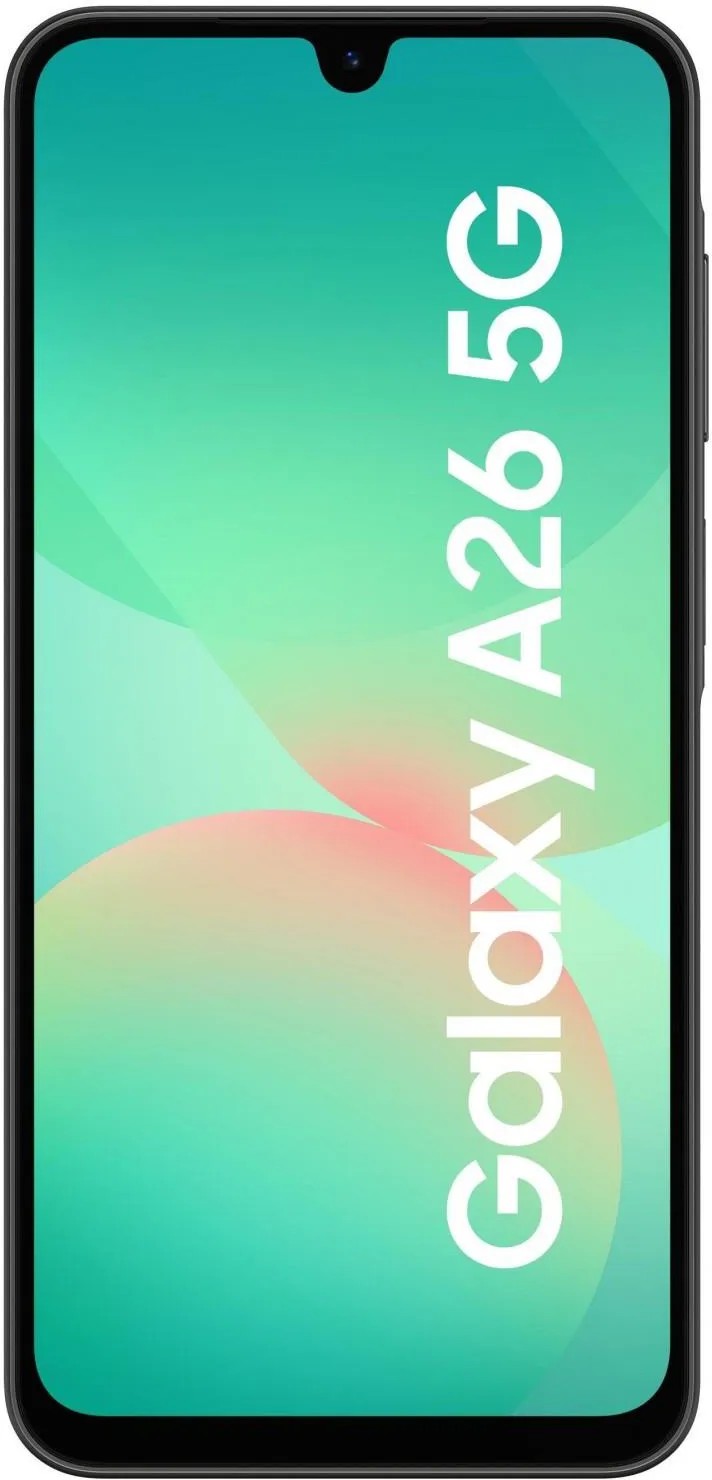 Pilt Samsung | Galaxy | A26 | Black | 6.7 " | Super AMOLED | 1080 x 2340 pixels | Exynos | 1380 | Internal RAM 8 GB | 256 GB | Dual SIM | MicroSD | 3G | 4G | 5G | Main camera resolution 50 MP | Secondary camera resolution 8 MP | Android | 5000 mAh