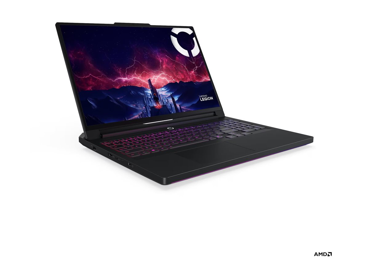 Pilt Lenovo Legion Pro 7 16AFR10H AMD | Eclipse Black | 16 " | OLED | WQXGA | 2560 x 1600 pixels | Glossy | AMD Ryzen 9 | 9955HX3D | 32 (2x16GB) GB | SODIMM DDR5 | Solid-state drive capacity 1000 GB | NVIDIA GeForce RTX 5080 | GDDR7 | 16 GB | Windows 11 Home | 802.11be | Bluetooth version 5.4 | Keyboard language English | Keyboard backlit | Warranty 24 month(s) | Battery warranty 12 month(s)