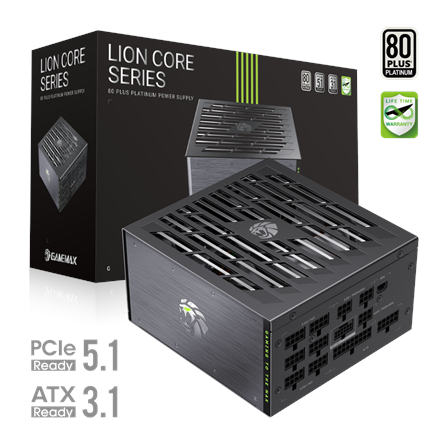 Pilt Gamemax PSU | LION CORE 1200P | 1200 W | Platinum | Full Modular