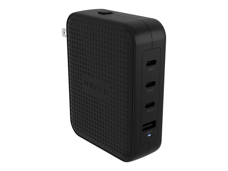 Pilt Hyper HyperJuice 145W USB-C GaN Travel Charger with 4 Ports - Black | Hyper