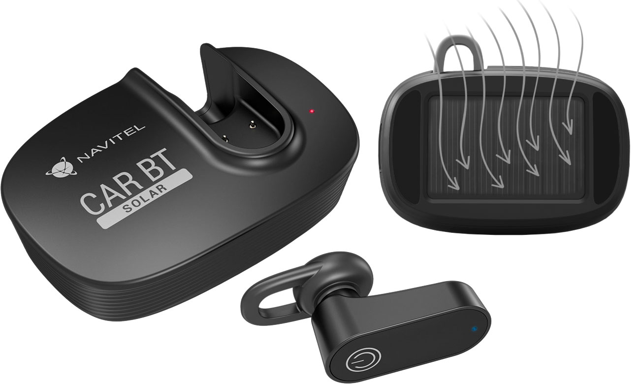 Pilt Multifunctional Bluetooth Headset | Solar Car BT | Hands free device | Bluetooth | Black | Recharge indicator