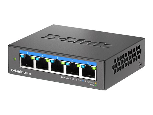 Pilt D-Link DMS-105/E | 5-Port 2.5G Multi-Gigabit Desktop Switch | Desktop | Unmanaged