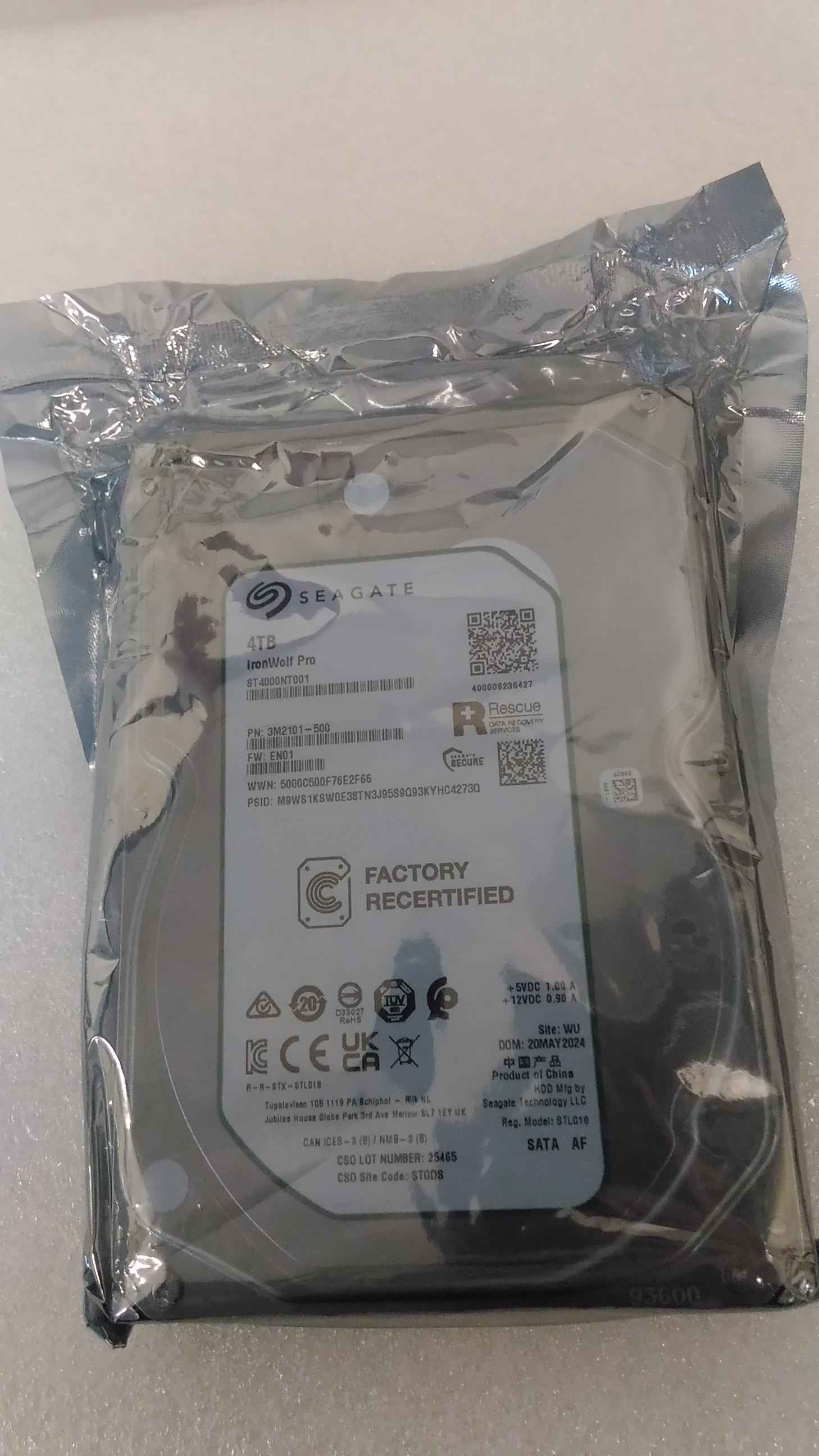 Pilt SALE OUT. SEAGATE Seagate IronWolf Pro ST4000NT001 4TB 7200 RPM 256MB Cache SATA 6.0Gb/s 3.5" Internal Hard Drive | Seagate ST4000NT001 | 7200 RPM | 4000 GB | REFURBISHED