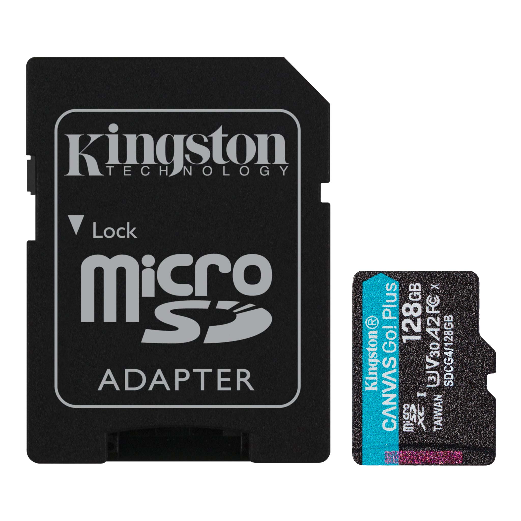 Pilt Kingston | Canvas Go! Plus | 128 GB | microSD | Flash memory class Class 10, UHS-I, U3, V30, A2