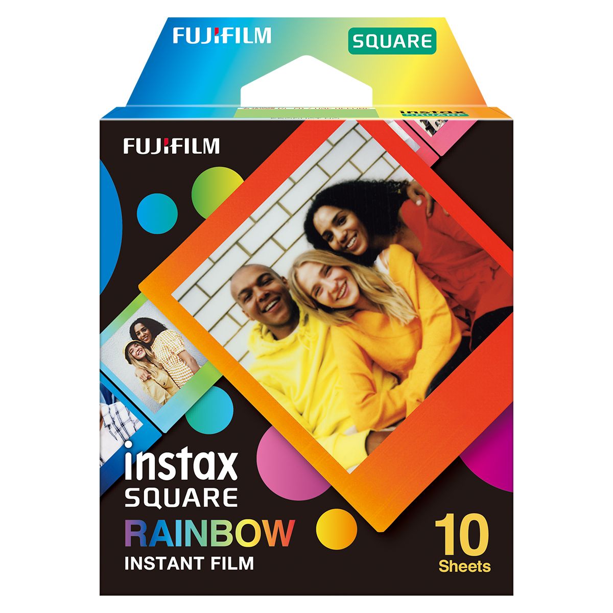 Pilt Fujifilm | Instax Square Rainbow (10) Instant Film | 72 x 86 mm | 2.4 x 2.4" Image Area; 3.4 x 2.8" Print Size | Quantity 10