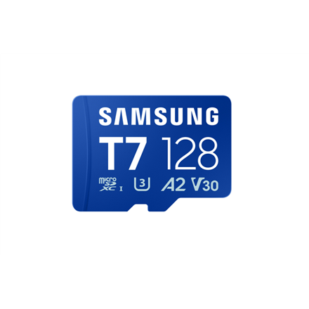 Pilt Samsung MicroSD card | T7 | 128 GB | microSDXC | Flash memory class U3, V30, A2
