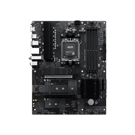 Pilt PRO B840-S EVO WIFI6E | MSI Processor family AMD | Processor socket AM5 | Supported hard disk drive interfaces SATA, M.2 | Number of SATA connectors 4