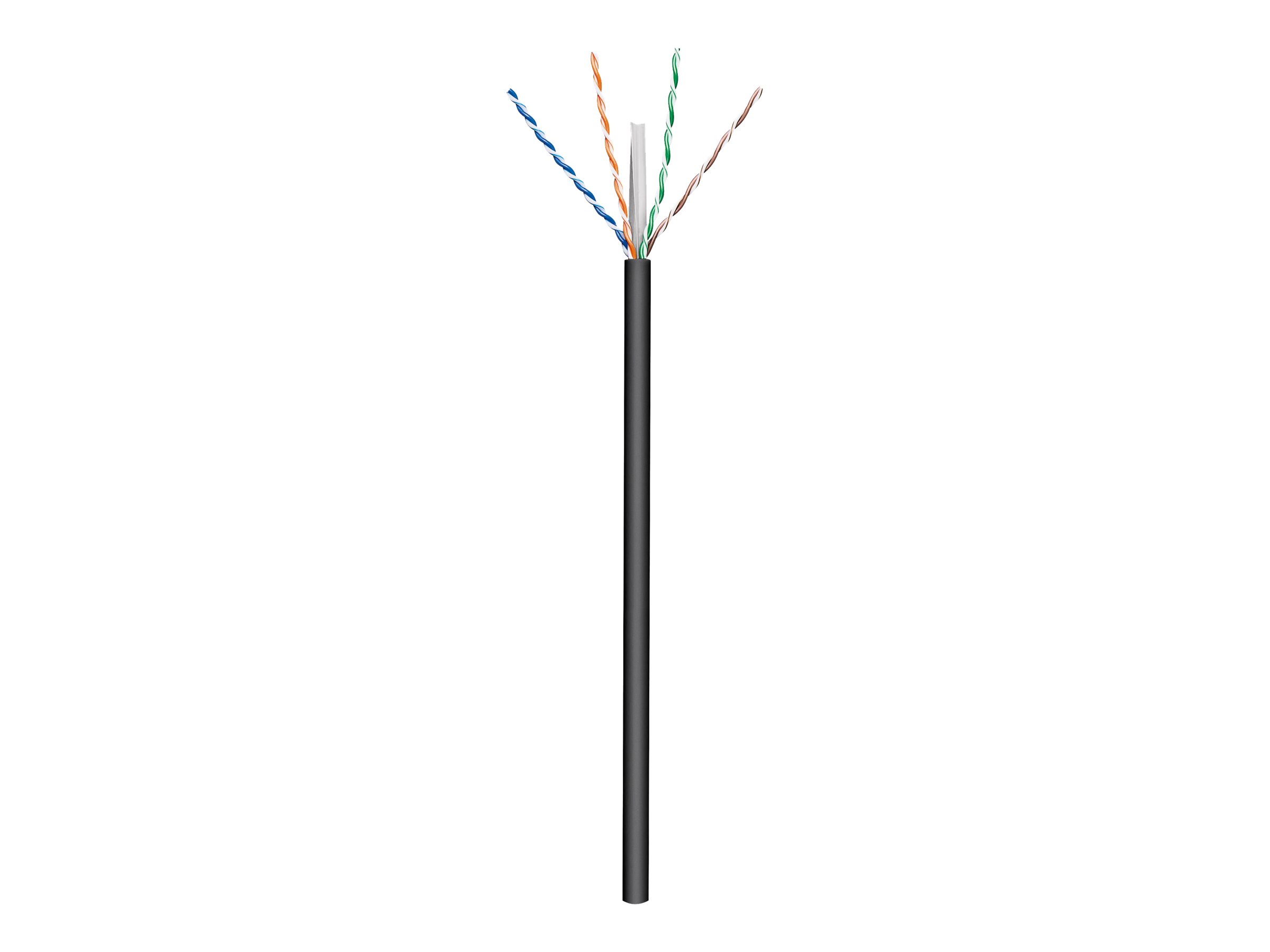Pilt Goobay Outdoor Network Cable | CAT 6 U/UTP | AWG 24/1 | Cable length: 100 m | Black