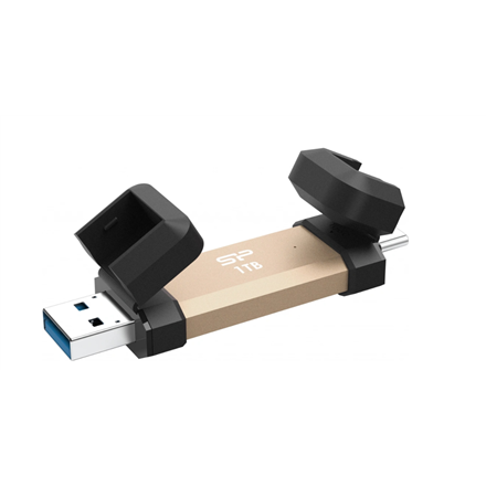 Pilt Silicon Power DS72 | 1000 GB | USB Type-A and USB Type-C 3.2 Gen 2 | Gold