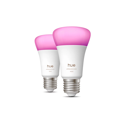 Pilt Philips Hue WCA 1100 A60 2P EU | E27 | 8.1 W | White and colour light | Bluetooth and Zigbee