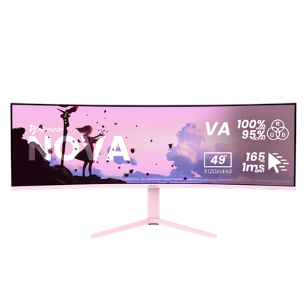 Pilt Arozzi Nova | 49 " | VA | 32:9 | 165 Hz | 4 ms | 5120 x 1440 pixels | 350 cd/m² | HDMI ports quantity 2 | Pink