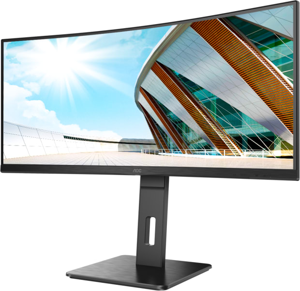 Pilt AOC | Curved Monitor | CU34P2A | 34 " | VA | 21:9 | 100 Hz | 1 ms | 3440 × 1440 | 300 cd/m² | Headphone out (3.5mm) | HDMI ports quantity HDMI x 2 | Black | Warranty 36 month(s)